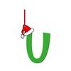 1Pcs Christmas Decoration Green Letter Hanging Christmas Tree Pendant Ornament for Home Decor Navidad New Year 2026 Accessories