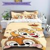 3pcs Chip 'n' Dale Printed Bedding Set, Breathable And Soft, Machine Washable, Christmas Gift, Suitable for Bedroom Decoration, 071