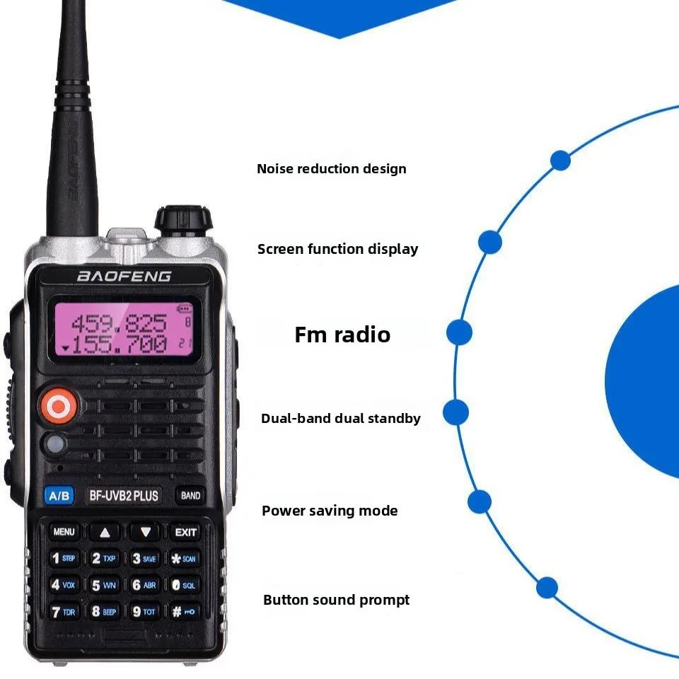 Practical Bestseller BAOFENG BF-B2 Plus 8W High Power UV Dual Band Walkie Talkie Upgraded UV-5R Dustproof Anti-fall Handheld Ra