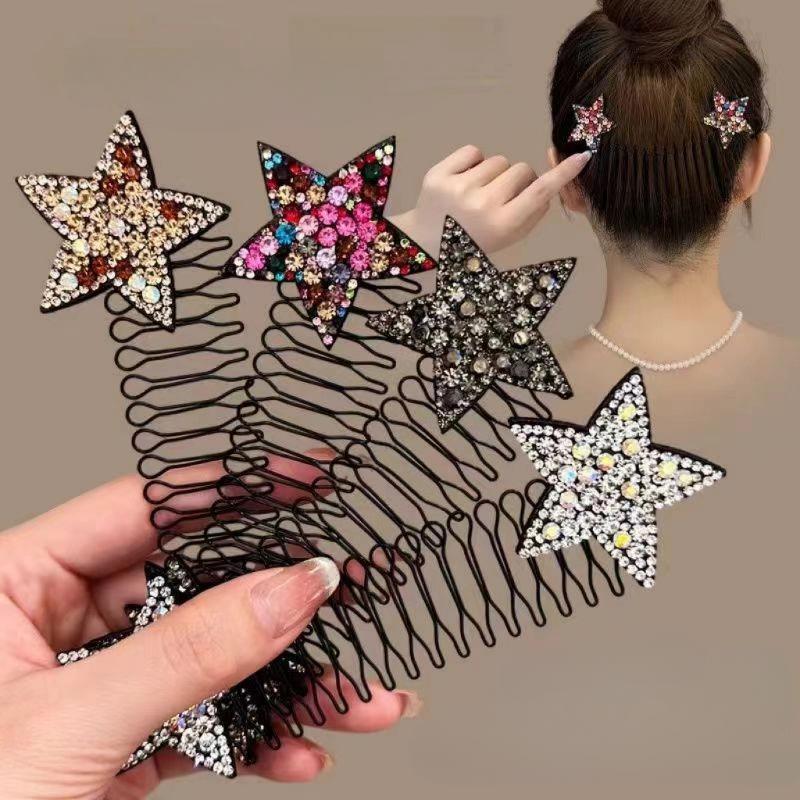 Star Hair Tidying Invisible Hair Comb for Girls and Children To Fix Hair Clip Headdress All-match Hair Accessories