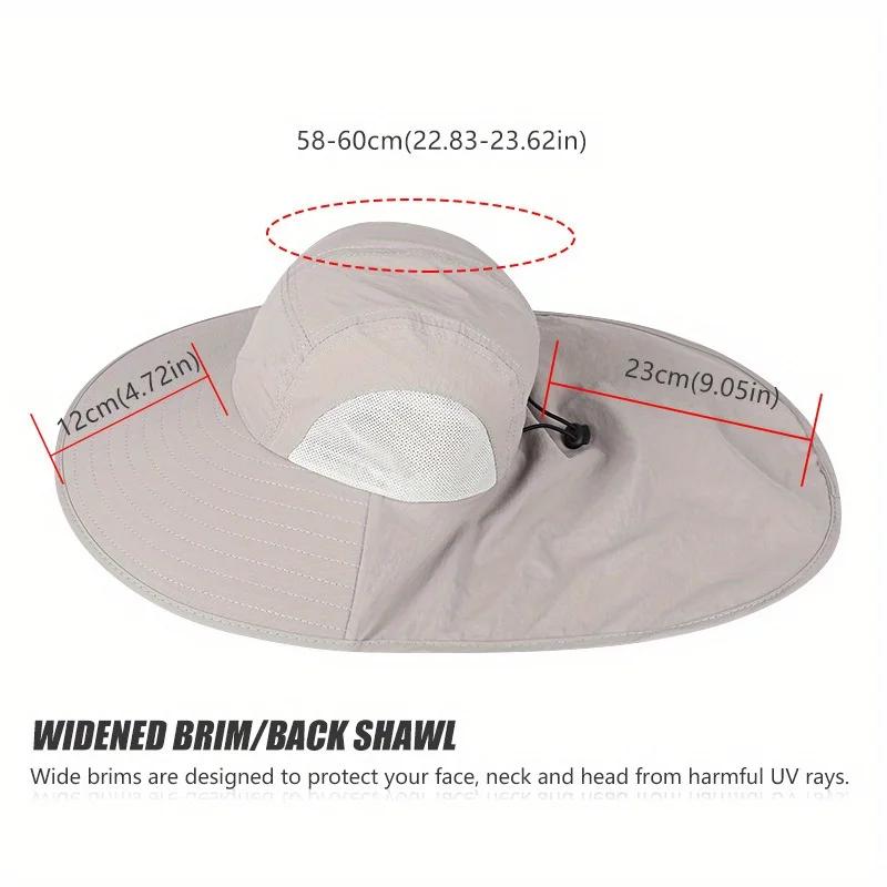 Wide Brim Sun Hat Summer Beach Sun Hat Breathable Adjustable Solid Color Hat for Outdoor Fishing Hiking Camping Summer Vacation
