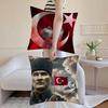 Historical Patriotic M-Mustafa Kemal A-Ataturk Cushion Cover Washable Linen Pillowcase Soft For Daily Sofa Bed Home Room Decor