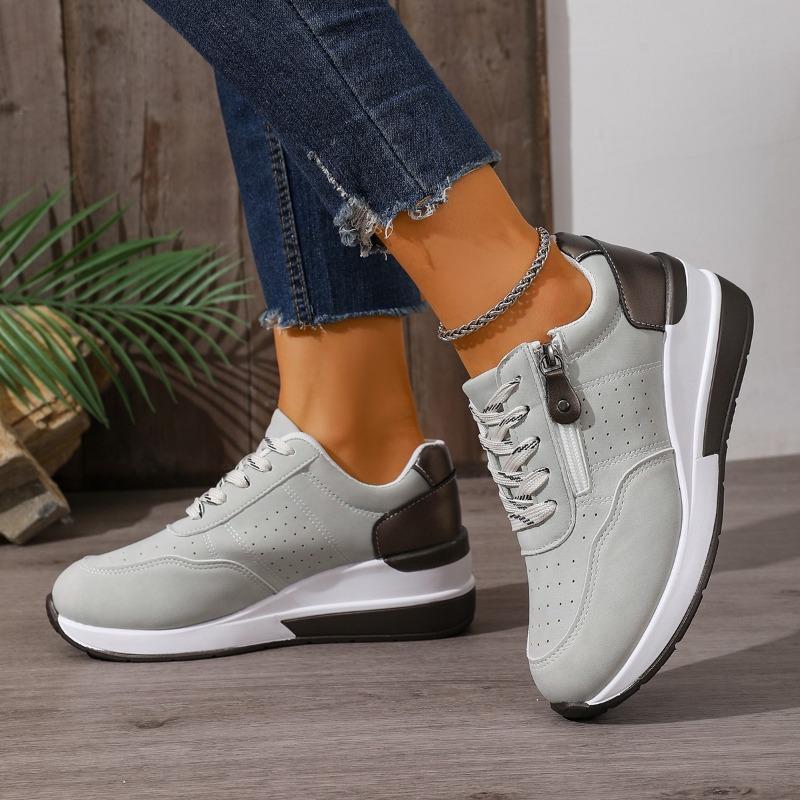 New Fashionable and Versatile Casual Shoes with Wedge Heels and Thick Soles