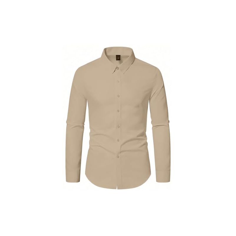 Avanova MenS Long Sleeve, Slim Fit Button Down Dress Shirt For Men Casual Office Wear Formal Business Shirts