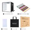 PULUZ 40cm Portable Photo Booth Light Box with 3 Color Temperatures, Soft Lighting Cloth, 12 Color Backdrops, and Adjustable White/Soft/Warm Lighting