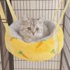 Plush Cat Swing Bed Bottom Waterproof Hanging Pet Bed Cat Warm Hammock for Pet Cage
