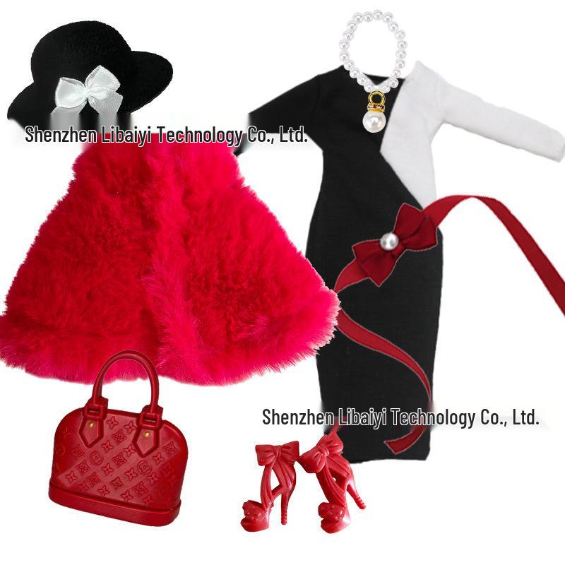 6-Point Jointed BJD 30cm Barbie Doll Clothes & Fashion Bag Set - Fairy Supermodel Xinyi Collection