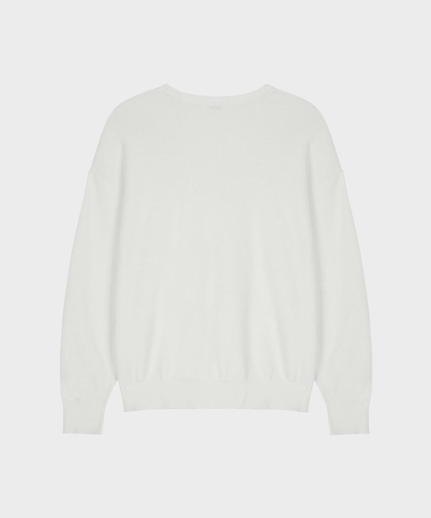 Teildeon Cotton Cashmere Crewneck Sweater White