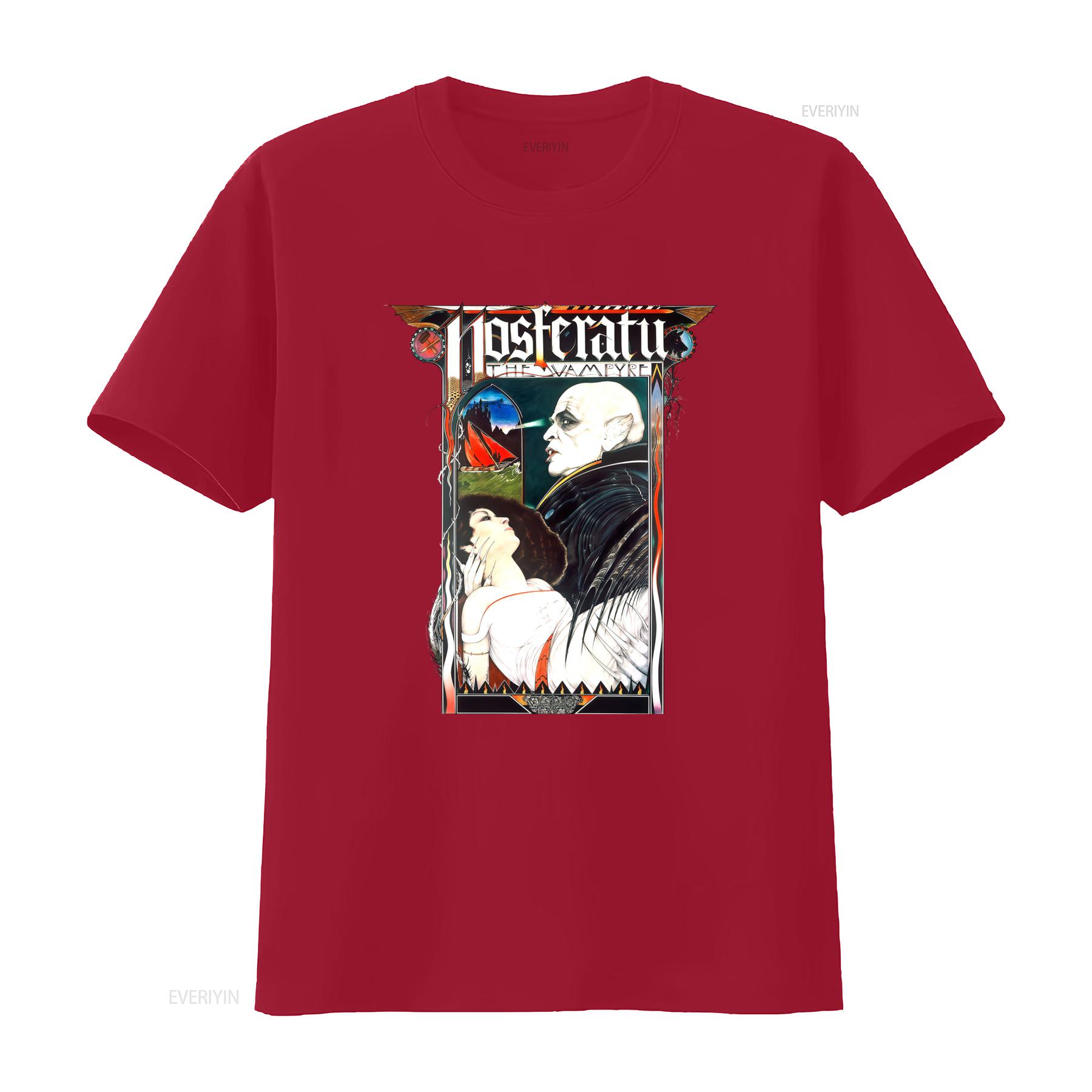 Nosferatu the Vampyre Werner Herzog Popul Vuh Soundtrack White T Shirt for Unique Gothic Design vintage Washed Stretched S