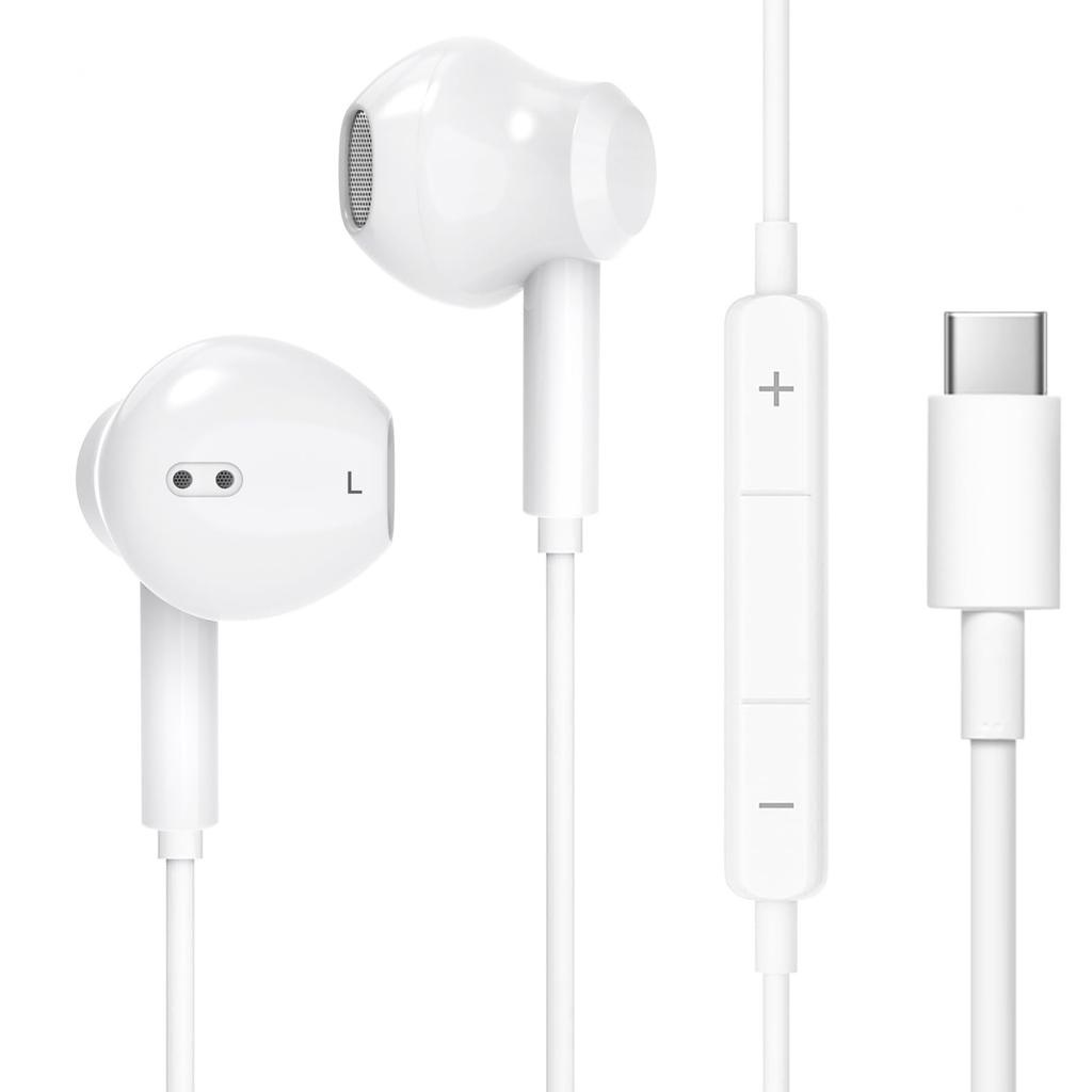 Znines Earphones New Version Compatible with iPhone Wired HiFi Noise Deep Call Clear Adjustable Comfortable Ergonomic Waterproof and Remote Control