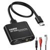 PS5/PS4 To Speaker HDMI Audio Splitter 4K 60Hz 2.0 with Optical Fiber, AUX & ARC Support