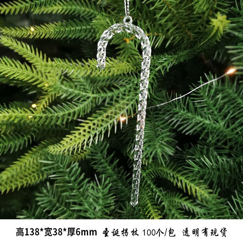 New Christmas Transparent Ice Crystal Snowflake Christmas Tree Decoration Supplies Christmas Atmosphere Christmas Tree Snowflake Pendant