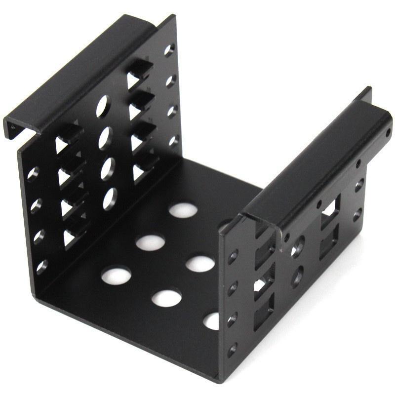 

4 Bay 2.5 Inch To 3.5 Inch Ssd Hard Drive Enclosure Caddy Chassis Internal Mounting Adapter Bracket Aluminum Alloy Tray Holder as the picture