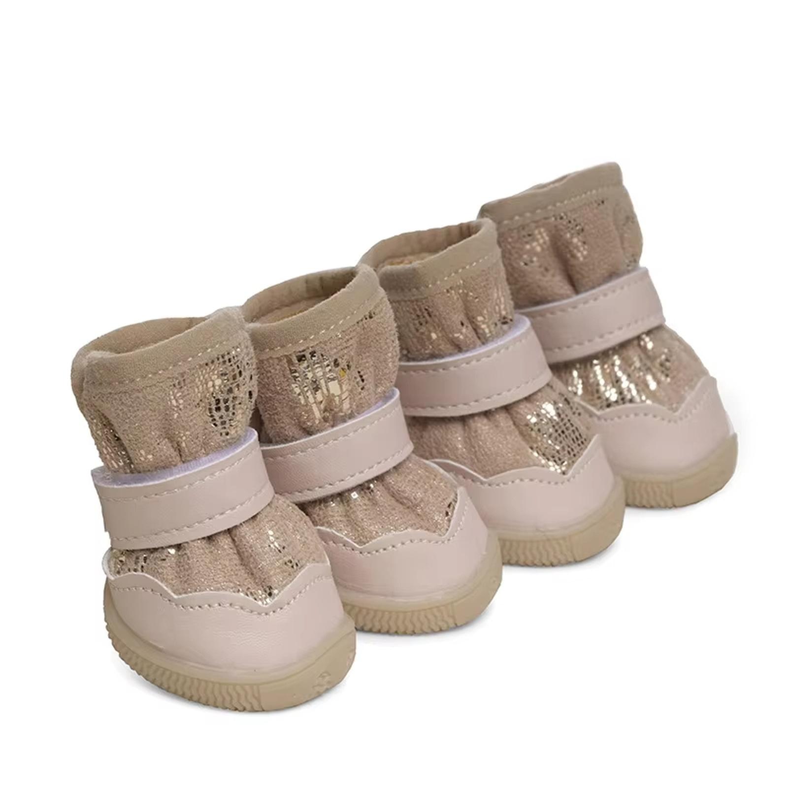 

-Winter New Dog Shoes: Thin Fleece Warm - Outdoor Shoes For Shiba Inu/Bichon XL