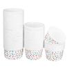 Cabilock 100pcs Disposable Ice Cream Cups Dessert Bowls Dot Paper Cups Party Supplies