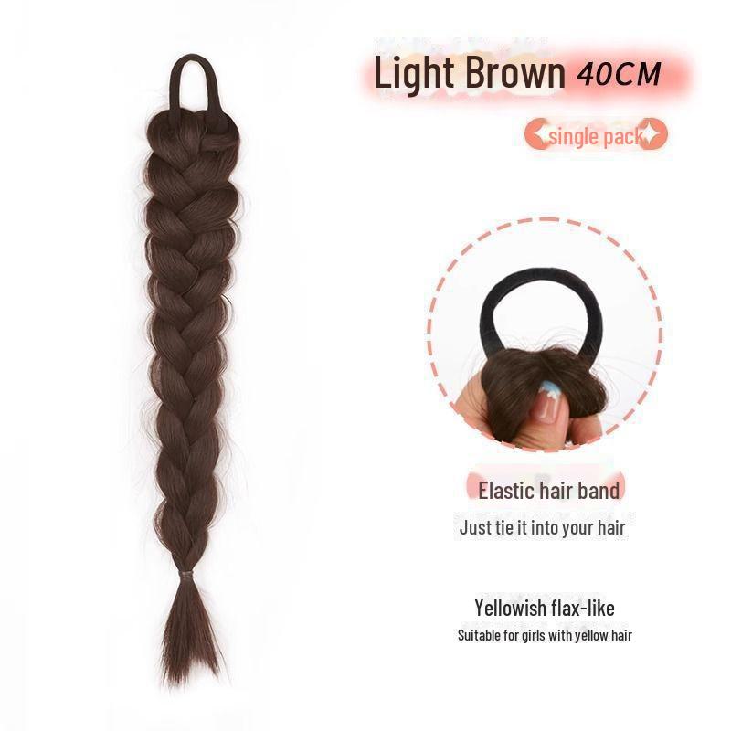 Y2K Highlighted Double Ponytail Braids for Women – Gradient Style