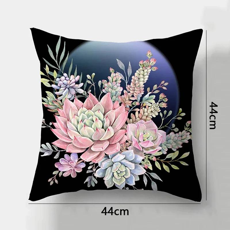 Floral Print Pattern Sofa Cushion Cover Pillowcase Home Decor Party Car Bedding
