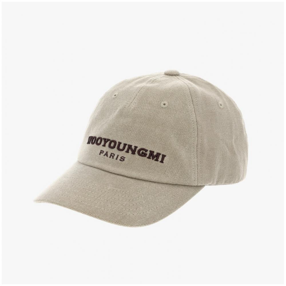 Wooyoungmi Oxford Denim Embroidery Logo Cap W253ac54