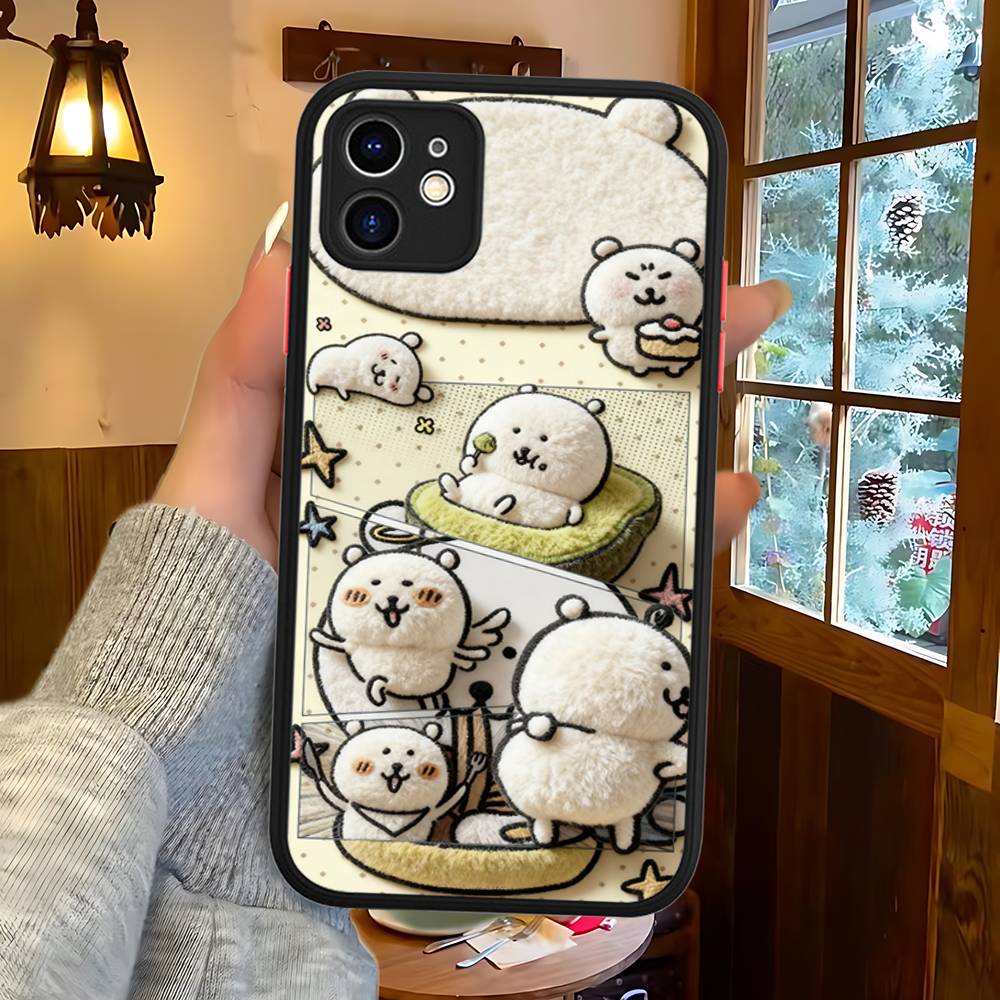 Popular Cute J-Joke B-Bear For IPhone 11 12 13 14 15 16 Pro Max Plus Matte Translucent Phone Cover