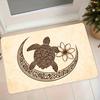 1 Stück Flanellmatte Schildkröte Totem Mond Ei Blume Dekor Eingangstürmatte Badezimmer Schlafzimmer Rutschfest Wasserabsorbierend Fußmatte Böhmischer Stil Haus Türvorleger
