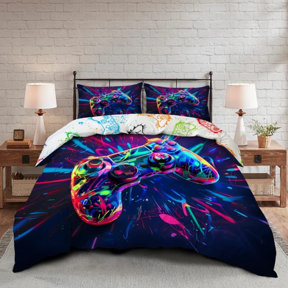 3PC Game Console Duvet Cover Digital Printing Technology Comfortable Four Season Home Decoration