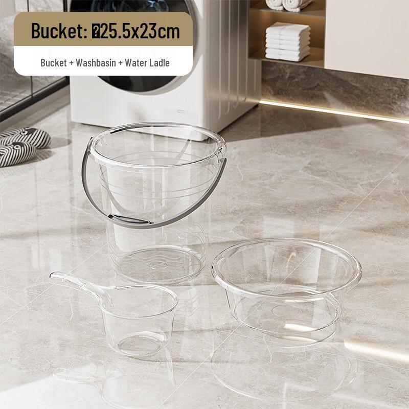 Household Plastic Bucket and Basin Set