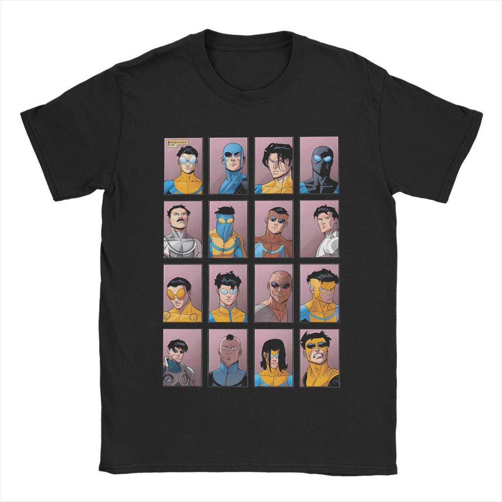 Invincible Rex Splode Character Logo T-Shirts for Men Vintage Pure Cotton Tees Crew Neck Short Sleeve T Shirt Big Size Clothes