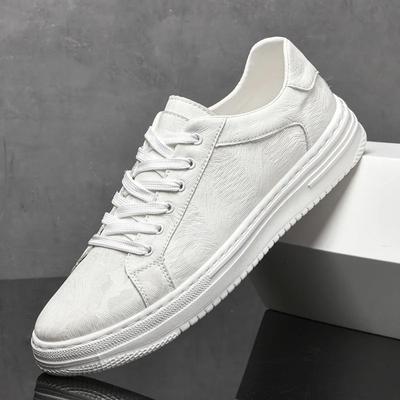 Herren Freizeitschuhe aus echtem Leder Hochwertige Herrenschuhe Weiß 2024 Mode Bequeme Herren-Flats Große Größe 37-46 Herrenschuhe