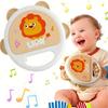Non-Toxic Delicate Kids Clapping Tambourine Handheld Plastic Tambourine Toy Lion Tambourine Instrument Children Learn