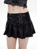 PU Leather Pleated Skirt High Waist Female Summer Thin Ultra Short Skirt Y2k Korean Fashion Cute A Word Skirt