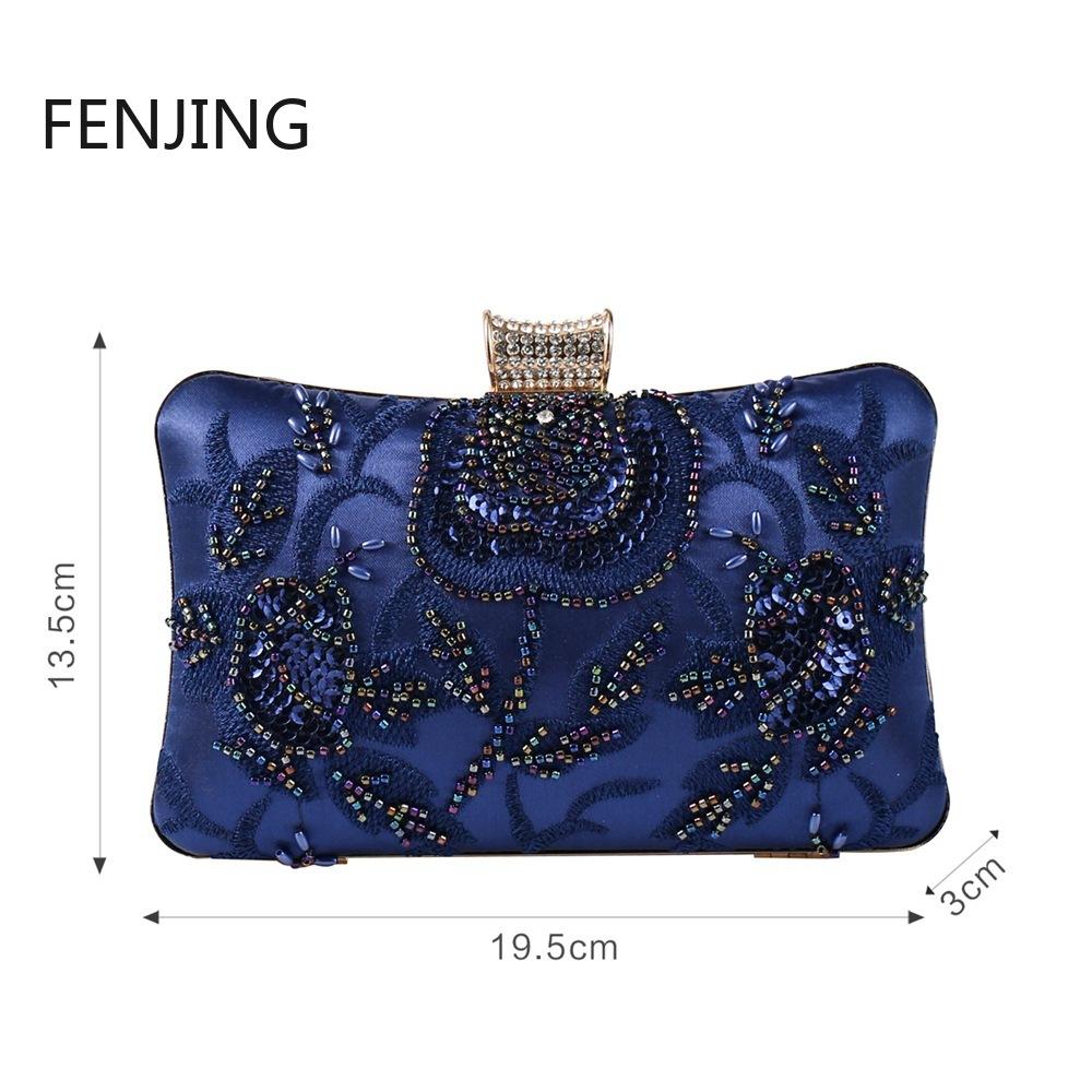 Shinny Glitter Evening Bags Beading Banquet Clutches Diamonds Sequined Chain Handbags Female Shoulder Crossbody Bags Luxury Sac