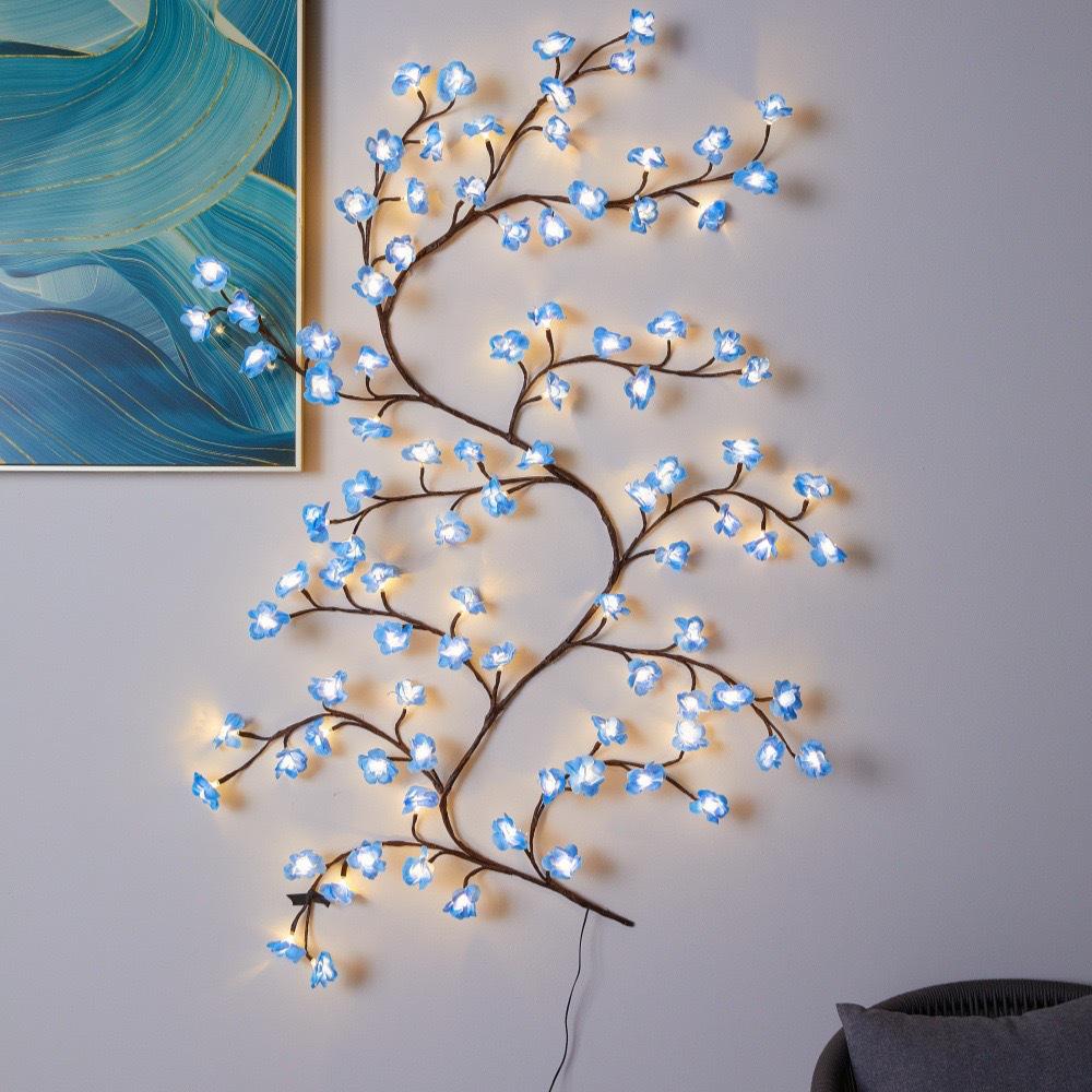 LED Branch Rattan String Lights: Decorative Lighting for Living Room, Bedroom, Holidays, Weddings
