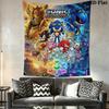Hedgehog Sonic Thrust Wall Hanging Printed Fabric Blanket Decorative Tapestries for Bedroom Living Room Home Decor