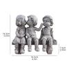 Escultura de Tres Niños en una Silla, Obra de Arte Creativa de Resina, Decoración para el Hogar, Jardín y Patio
