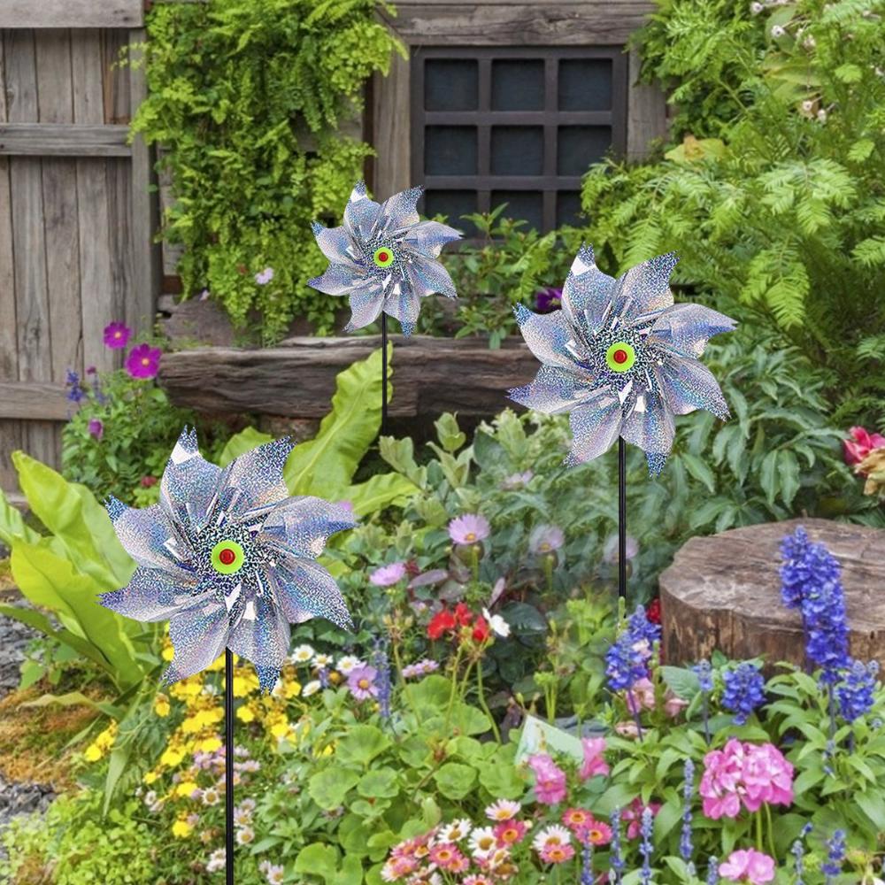 Decoration Deterrant Scare Off Spinner Holographic Pinwheel Bird Repellent Bird Blinder Windmill