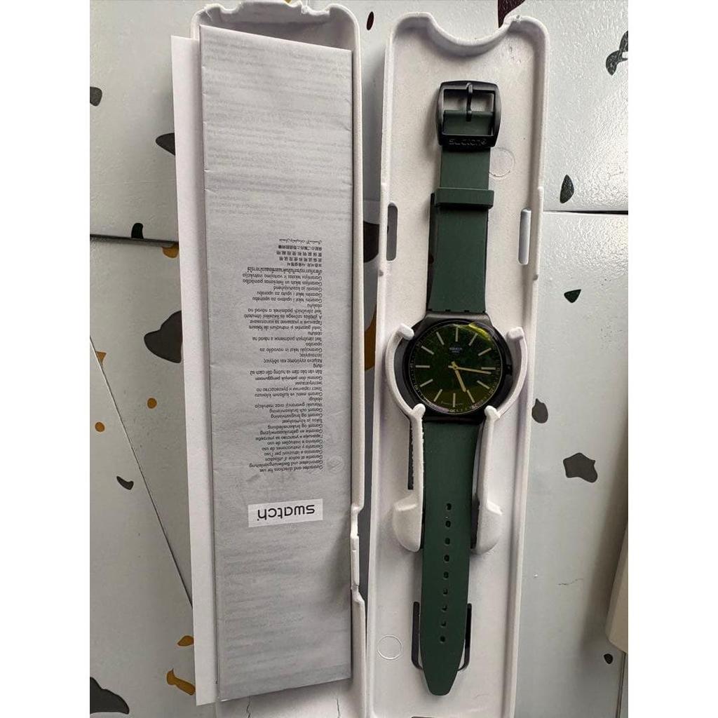 Used Swatch SKIN Quartz Watch Body Olive Green