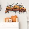 Fun-g16 Halloween Broken Wall Pumpkin Bedroom Living Room Wall Decoration Wall Stickers Self-adhesive