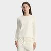Fila White Fashion Simple Classic Casual Versatile Comfortable Relaxed Knit Crew Neck Pullover Long Sleeve T-Shirt Women tops F11W613210FIV