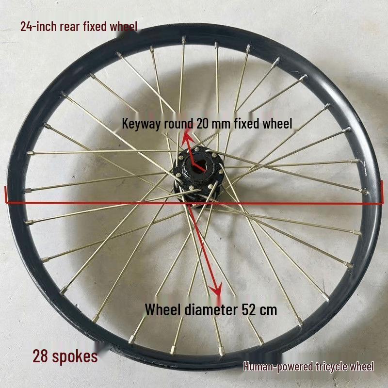 Human-powered Tricycle Rear Fixed Wheel