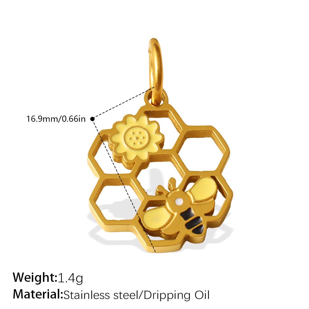 European and American Dripping Oil Small Fresh Plant Series Pendant Cactus Flower Bee DIY Versatile Jewelry Accessories 2026
