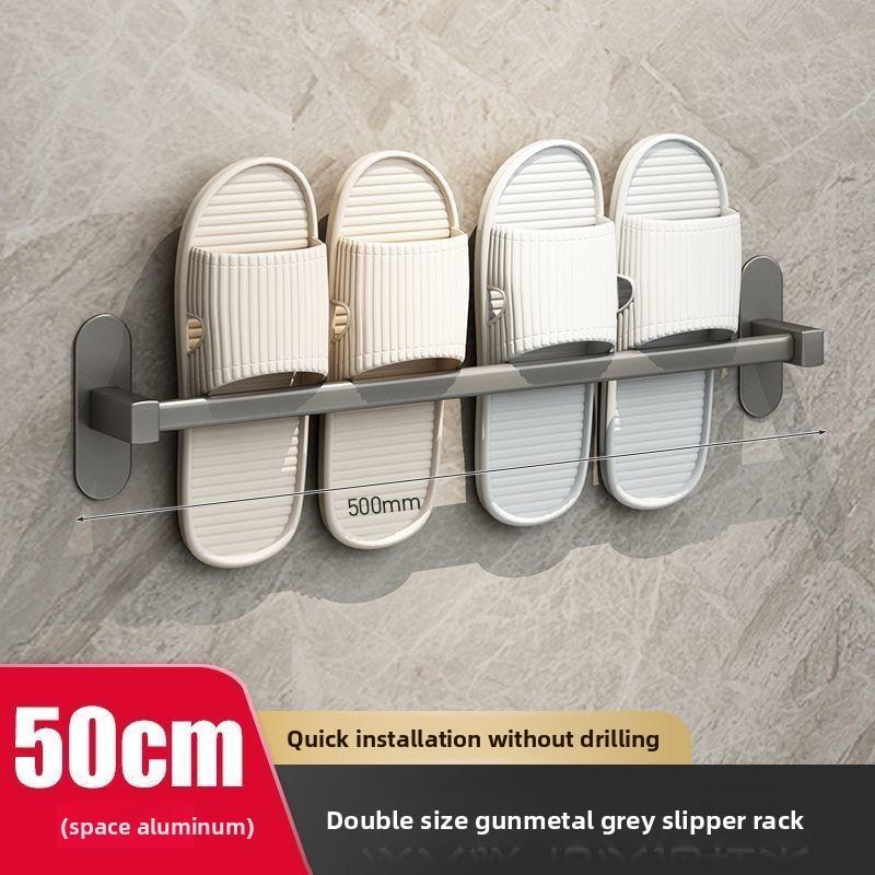 Modern Minimalist Wallmounted Bathroom Shoe Rack With Water Drainage For Home Organization