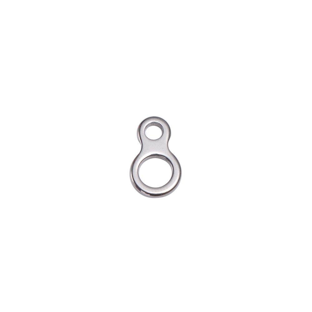 10Pcs Stainless Steel Jigging Rings Swivels Double 8 Hook Connect Rings  Sea Fishing