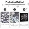 Galaxy Spiral Pearl Art Kit with Frame 3D Shiny Bead Canvas for Wall Decor Relaxing Craft Projects Living Room Artistic Decoration