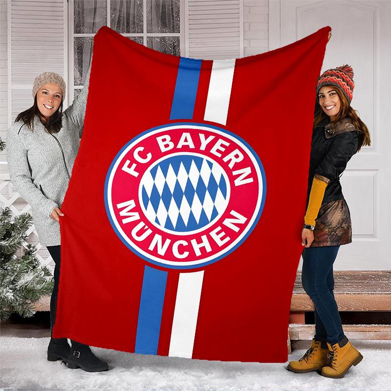 1pc B-Bayern Munich (4) Theme Blanket - Digital Print, Polyester, Cozy for All Seasons, Perfect for Outdoor, and Travel