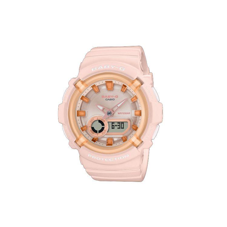Casio Baby-G Series 100M Waterproof Quartz Movement Resin Strap Watch Pink Dial Women watches BGA-280SW-4A Pink Watch Dial