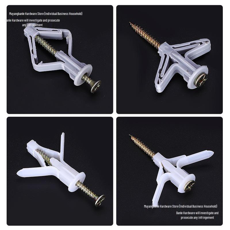 Butterfly Type Plastic Expansion Screws for Gypsum Board and Hollow Bricks