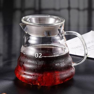 600 ml Kaffeekanne aus Glas, Kaffeekanne, transparent, Standard-Kaffeekanne für Übergießkaffeemaschine