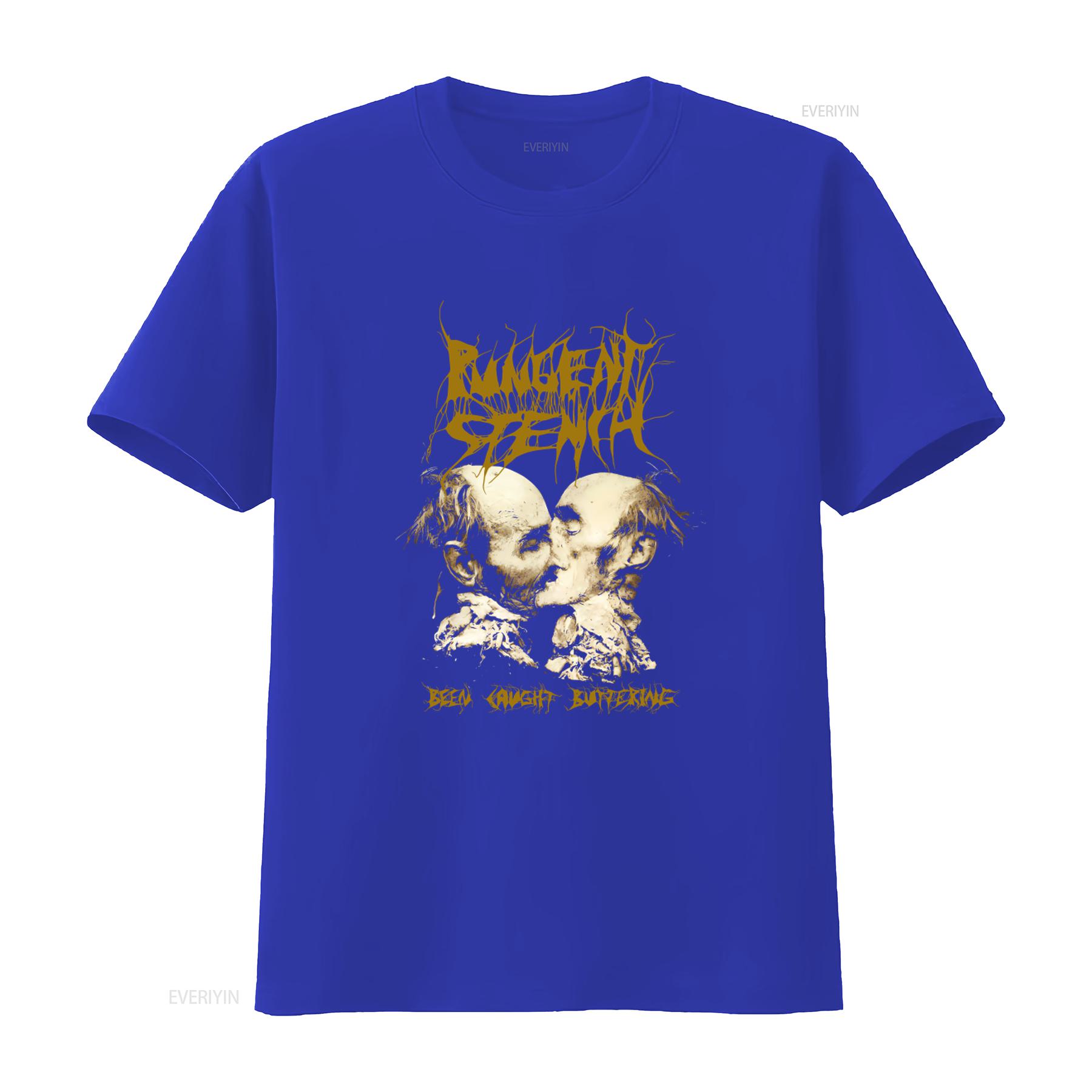 

Pungent Stench Been Caught Death Metal T Shirt Unique Print for Fans vintage Washed Top For Everyday Wear fashion S