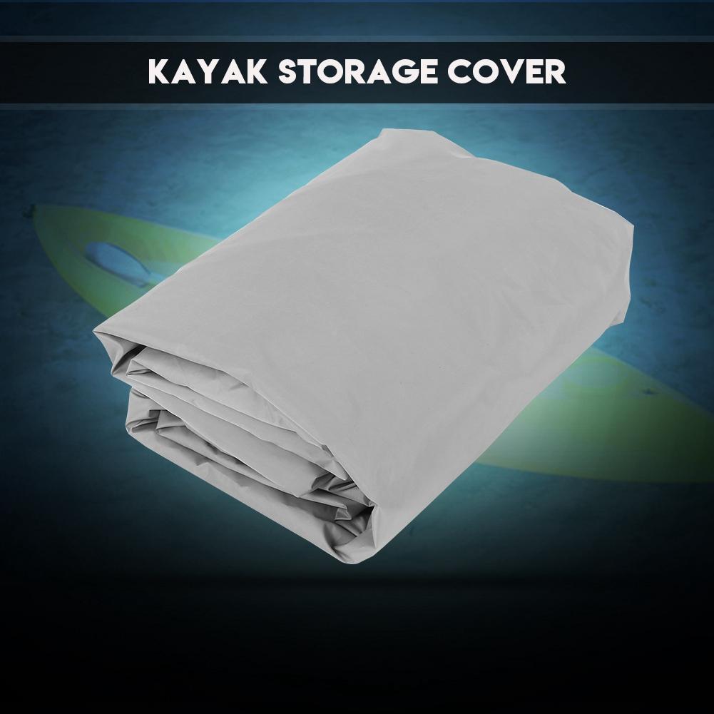 3.5m Waterproof UV Sun Protection Storage Dust Cover for 2.6 3m Kayak Boat Canoe(Gray)