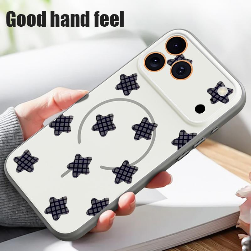 Lucky Stars Planet Pattern Case For iPhone 17 Pro Max Magnetic For Magsafe Hybrid Slim Matte Cover For iPhone 16 15 14 13 Pro Max